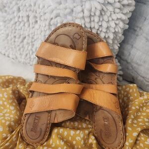 Born Tan Leather Sandals